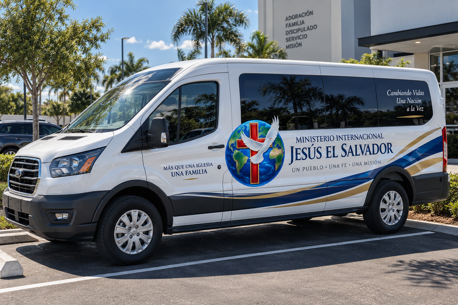 Transporte gratis a nuestra iglesia evangélica en Miami